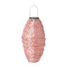 Solar barok lantaarn ovaal - roze - 20x42 cm