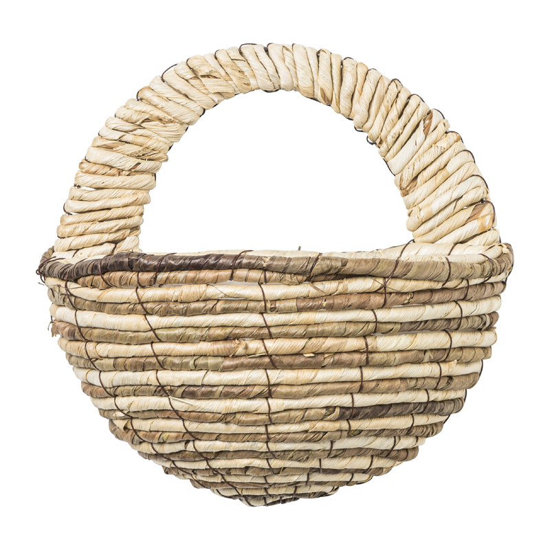 Bloempot aan wand - naturel - 25x14x25 cm