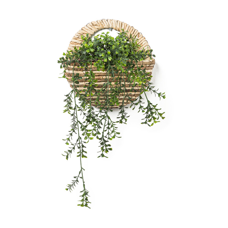 Bloempot aan wand - naturel - 25x14x25 cm