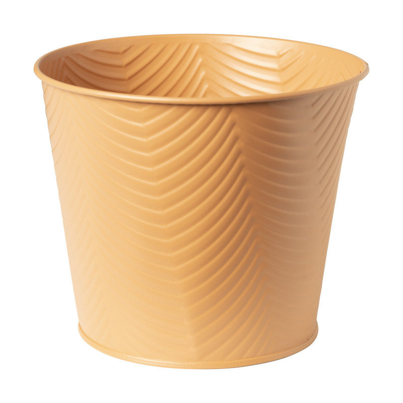 Bloempot patroon maat L - ø15x18 cm - oranje