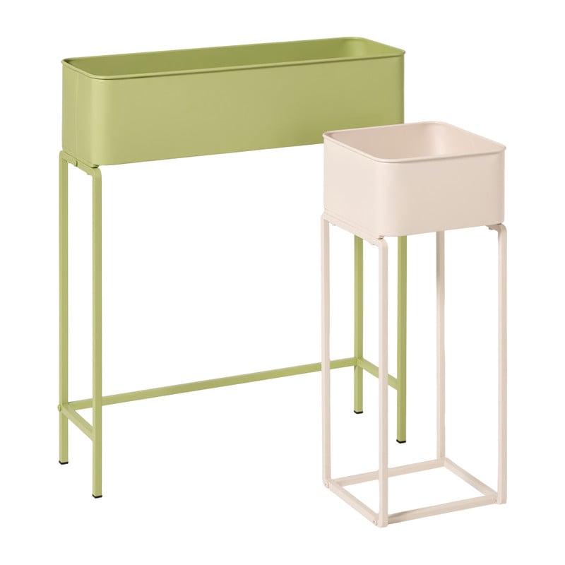 Plantenbak voor balkon smal - beige - 60x24x24 cm