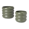 Bloempot bubbles groot - groen - ø19x18 cm