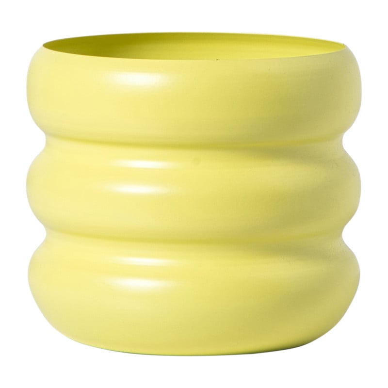 Bloempot bubbles klein - geel - ø15x14 cm