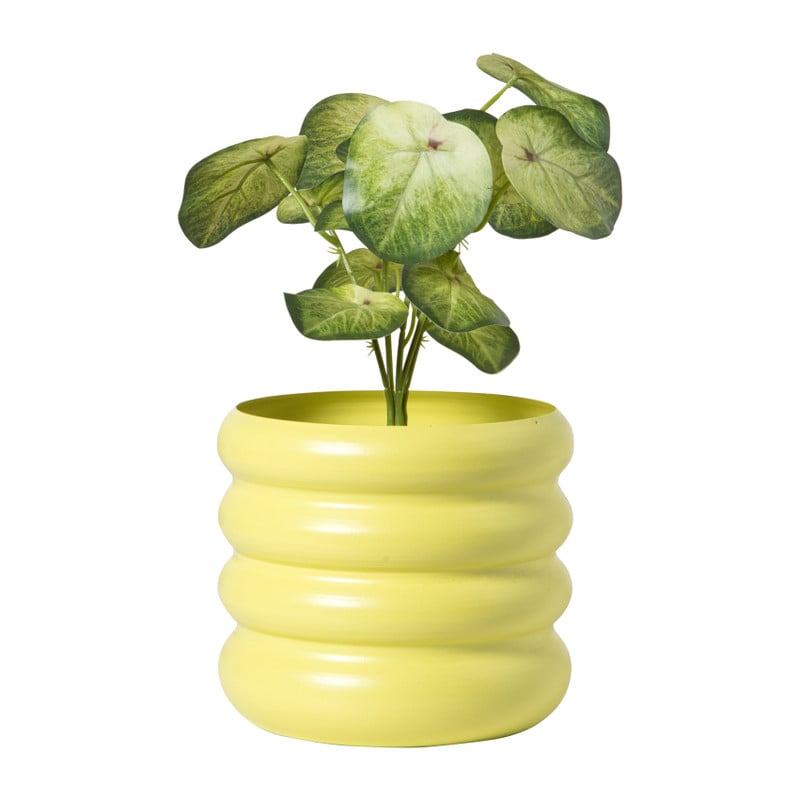 Bloempot bubbles groot - geel - ø19x18 cm