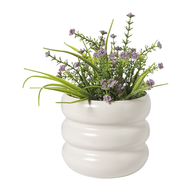 Bloempot bubbles klein - beige - ø15x14 cm