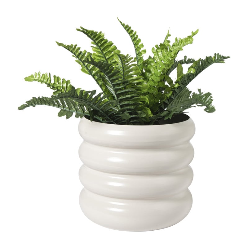 Bloempot bubbles groot - beige - ø19x18 cm