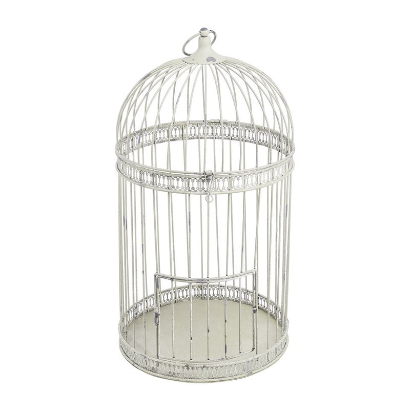 Vogelkooi deco XL - 30x56 cm - wit
