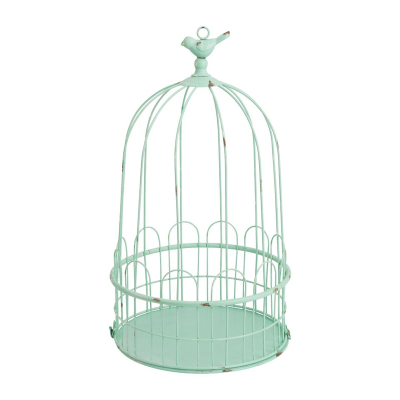 Vogelkooi deco - 28x47 cm - groen