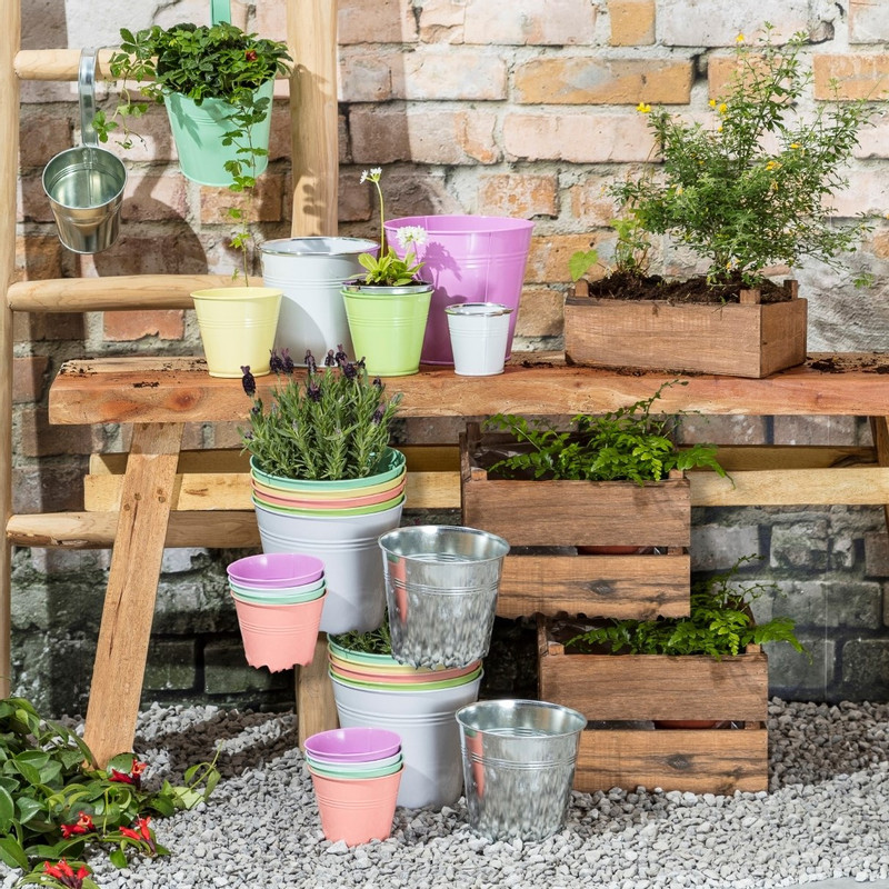 Bloempot - zink - 8 cm