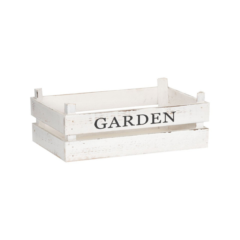 Kistje garden - 32x20 cm - wit