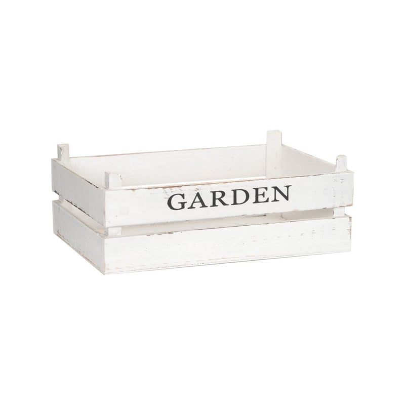 Kistje garden - 37x26 cm - wit