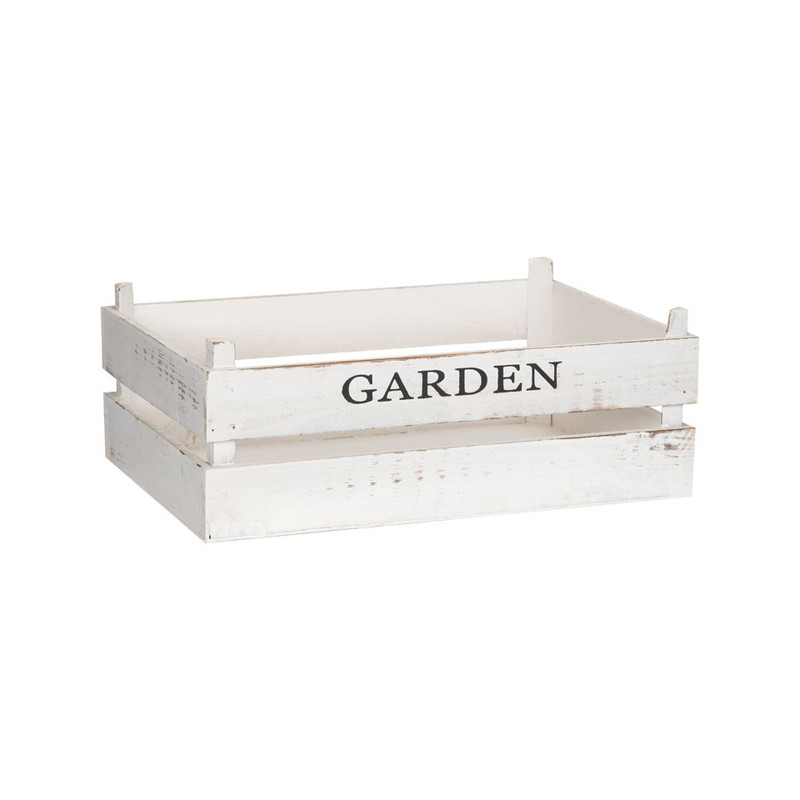 Kistje garden - 42x30 cm - wit