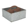 Kweekbak 4-vaks - 21x21 cm - zink