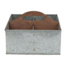 Kweekbak 4-vaks - 21x21 cm - zink