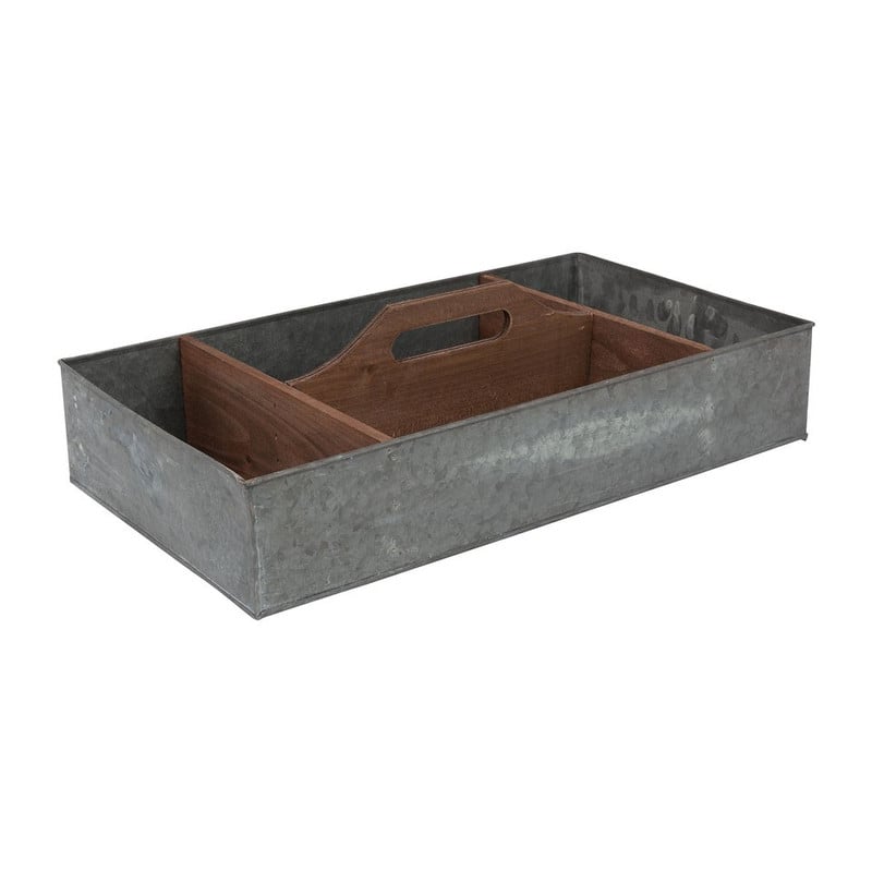 Kweekbak 4-vaks - 42x24 cm - zink