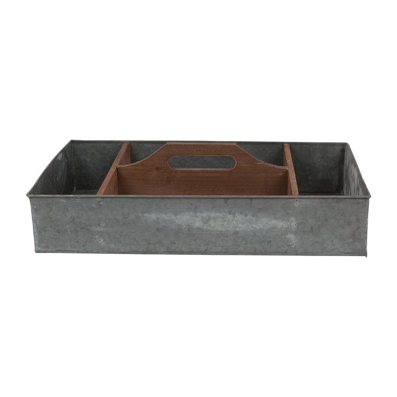 Kweekbak 4-vaks - 42x24 cm - zink