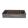 Kweekbak 4-vaks - 42x24 cm - zink
