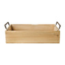 Plantenkistje metalen grepen - 38x25 cm