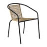 Stapelbare tuinstoel Tim - bruin/zwart - 73x53x62 cm