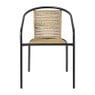 Stapelbare tuinstoel Tim - bruin/zwart - 73x53x62 cm