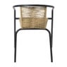 Stapelbare tuinstoel Tim - bruin/zwart - 73x53x62 cm