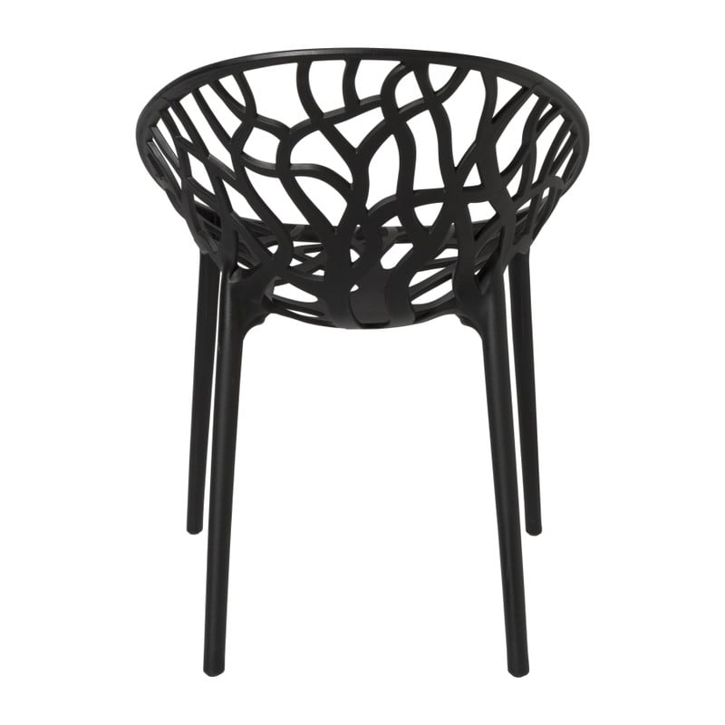 Stapelbare tuinstoel Palma - zwart - 78.5x58x59.5 cm