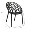 Stapelbare tuinstoel Palma - zwart - 78.5x58x59.5 cm
