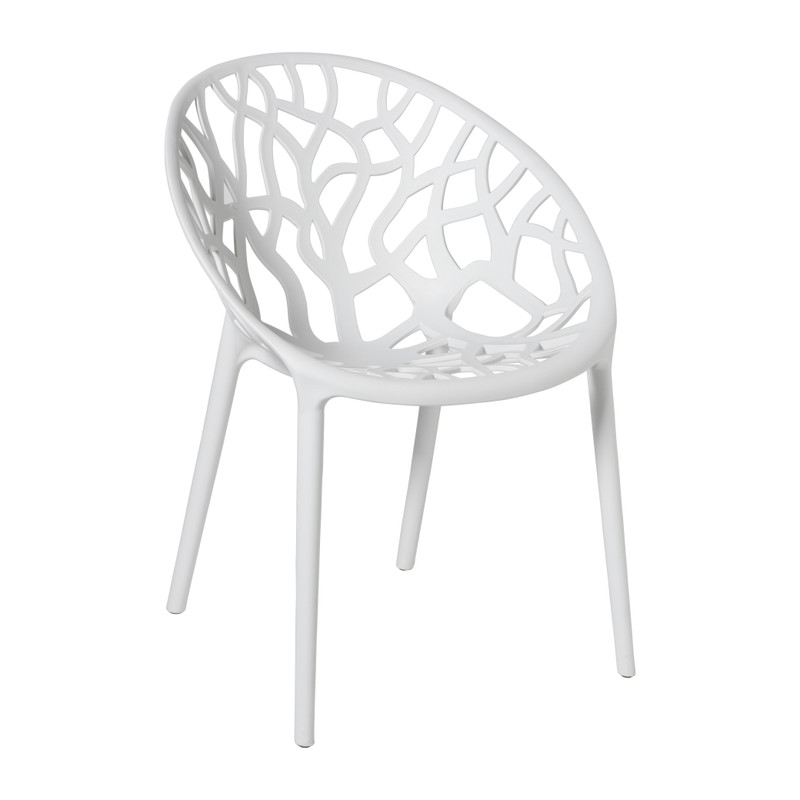 Stapelbare tuinstoel Palma - wit - 78.5x58x59.5 cm