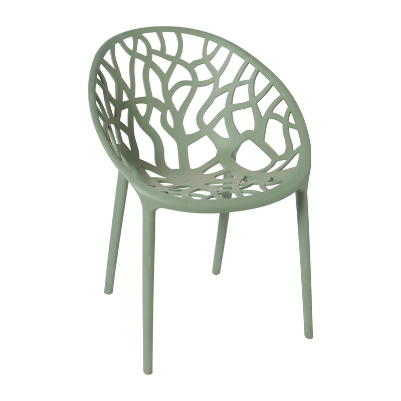 Stapelbare tuinstoel Palma - groen - 78.5x58x59.5 cm
