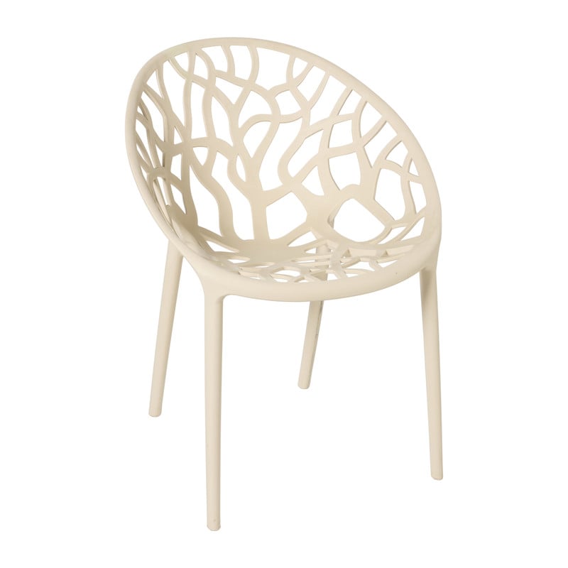 Stapelbare tuinstoel Palma - beige - 78.5x58x59.5 cm