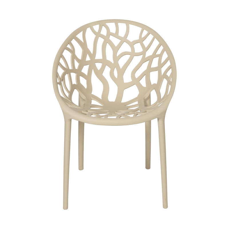 Stapelbare tuinstoel Palma - beige - 78.5x58x59.5 cm
