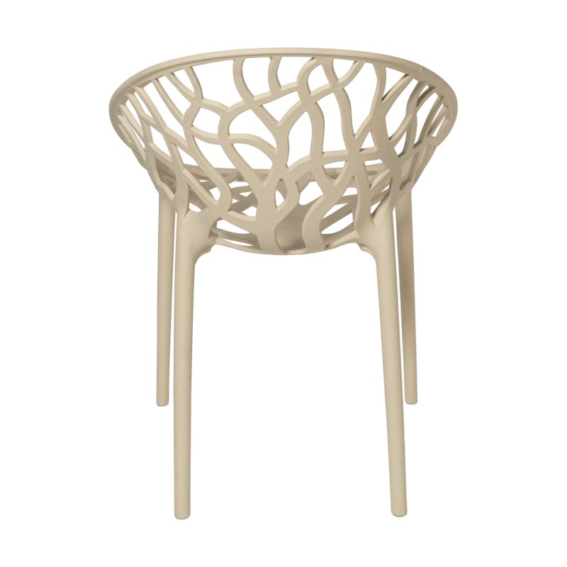 Stapelbare tuinstoel Palma - beige - 78.5x58x59.5 cm