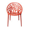 Stapelbare tuinstoel Palma - koraalrood - 78.5x58x59.5 cm