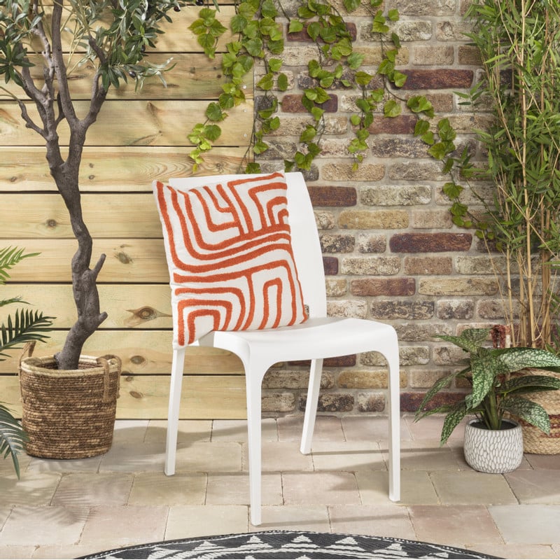 Stapelbare tuinstoel Sara - wit - 80x54x46 cm