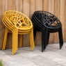 Stapelbare tuinstoel Palma - geel - 78.5x58x59.5 cm