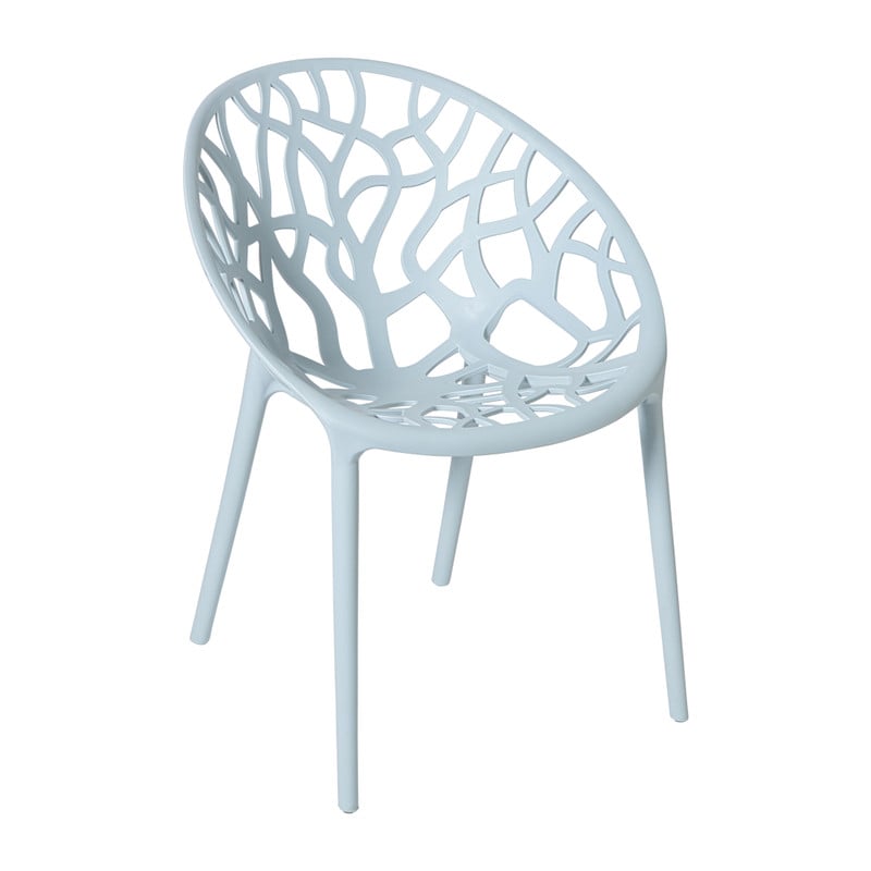 Stapelbare tuinstoel Palma - blauw - 78.5x58x59.5 cm