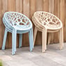 Stapelbare tuinstoel Palma - blauw - 78.5x58x59.5 cm