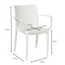 Stapelbare tuinstoel Victoria - wit - 82x58x55 cm