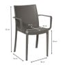 Stapelbare tuinstoel Victoria - taupe - 82x58x55 cm