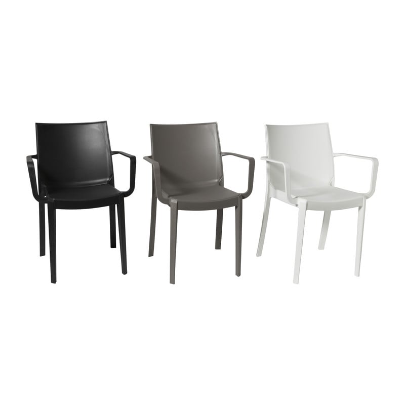 Stapelbare tuinstoel Victoria - zwart - 82x58x55 cm