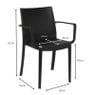 Stapelbare tuinstoel Victoria - zwart - 82x58x55 cm