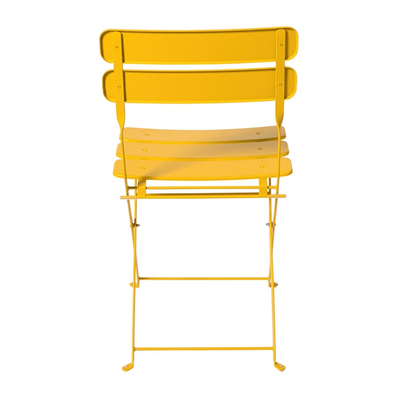 Inklapbare bistrostoel Kos - geel - 84x48x42 cm