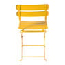Inklapbare bistrostoel Kos - geel - 84x48x42 cm