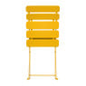 Inklapbare bistrostoel Kos - geel - 84x48x42 cm