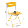 Inklapbare bistrostoel Kos - geel - 84x48x42 cm