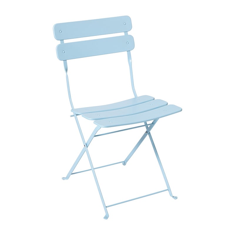 Inklapbare bistrostoel Kos - blauw - 84x48x42 cm