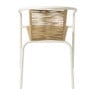 Stapelbare tuinstoel Tim - bruin/wit - 73x53x62 cm
