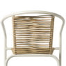 Stapelbare tuinstoel Tim - bruin/wit - 73x53x62 cm