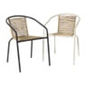 Stapelbare tuinstoel Tim - bruin/wit - 73x53x62 cm