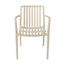 Stapelbare tuinstoel Lea met armleuning - beige - 80x58x55 cm